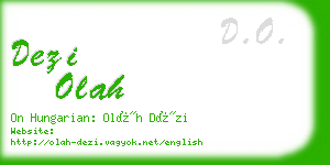 dezi olah business card